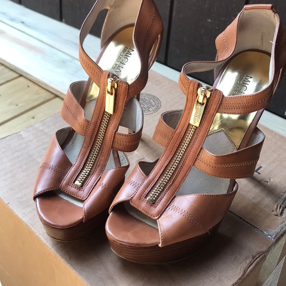 Michael Kors Damita platform heels sandal zipper - Picture 3 of 10